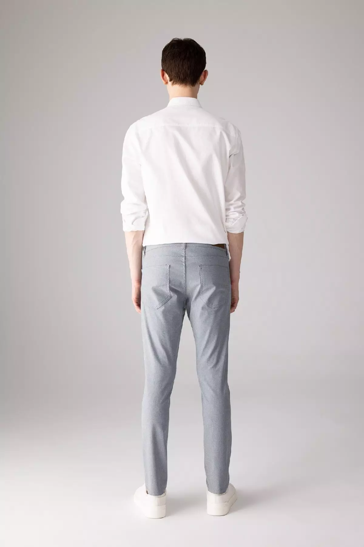 夏季卡其斜紋布長褲 修身剪裁 口袋 窄腳褲 T1055Az24Sp