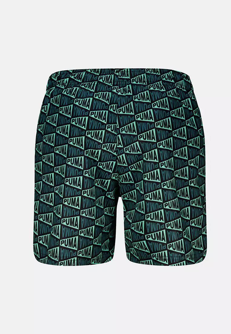 男裝印花國旗中腰泳褲