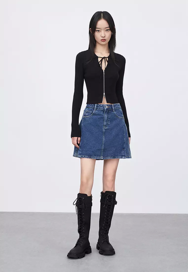 Buy Urban Revivo Mini Denim Skirt 2024 Online ZALORA Philippines