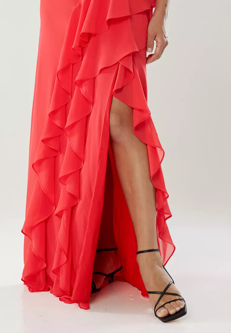 Buy Dressing Paula Cold Shoulder Maxi Dress Online | ZALORA Malaysia