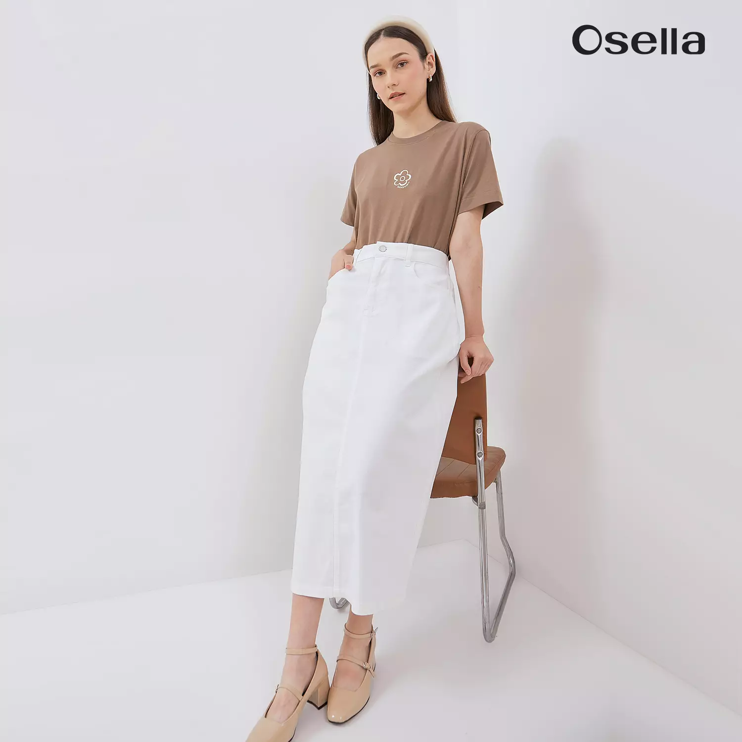 Osella Melvie Straight Fit Skirt 2187500801  | Rok Denim Wanita