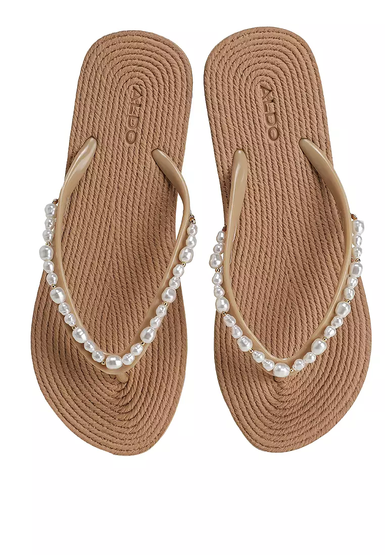 Acaena Beaded Thong Sandals