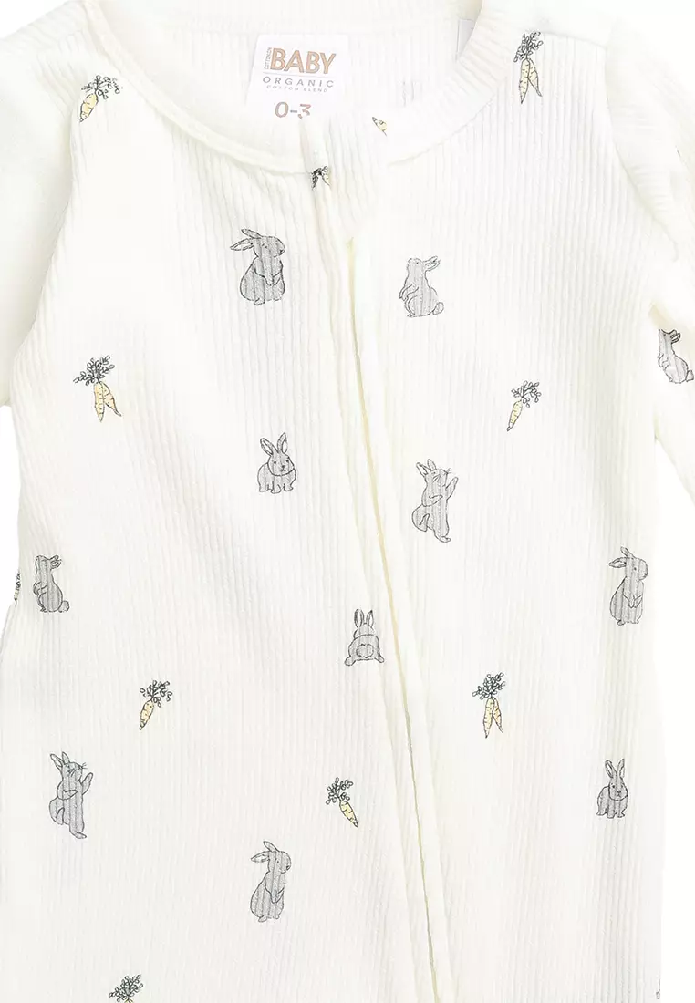 Organic Pointelle Zip Romper