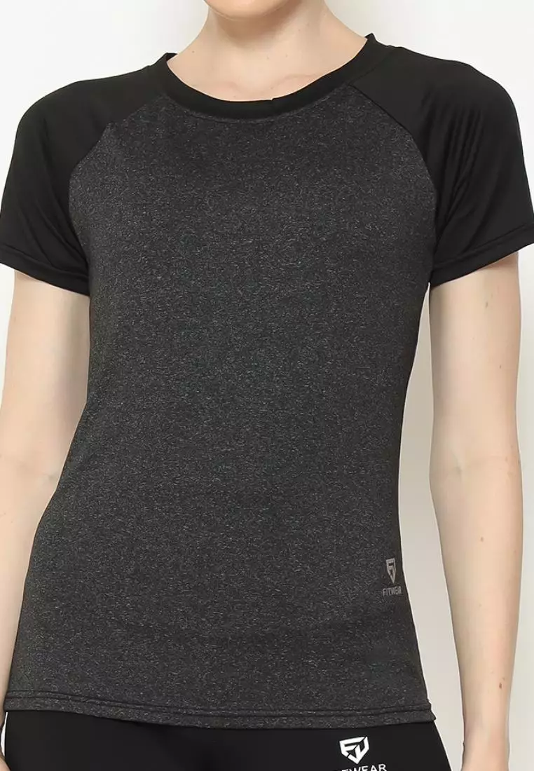 Fitwear - Kaos Olahraga Slimfit Wanita MOANA DRYFIT S/S - GRAY