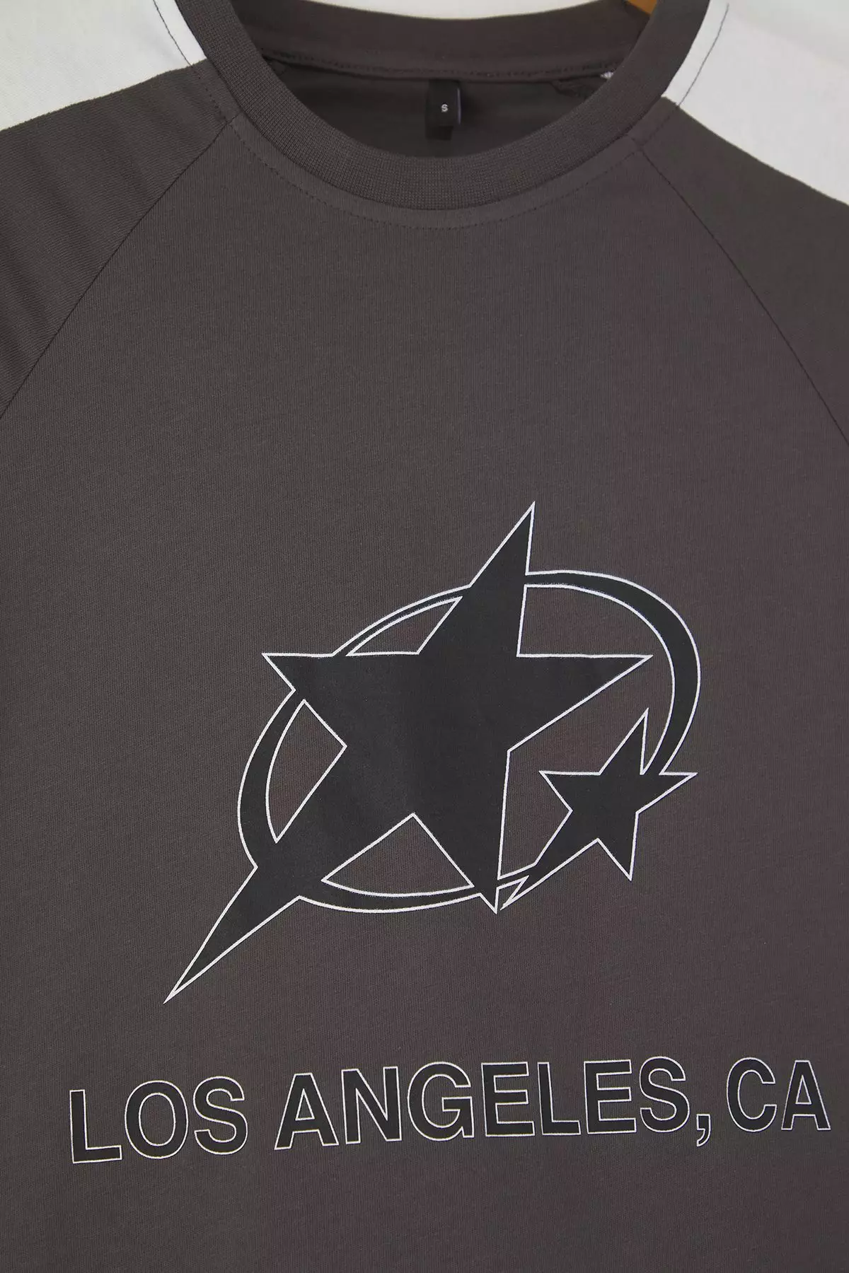 Anthracite College Oversize/Wide Cut 100% Cotton Color Block T-Shirt TMNSS25TS00095