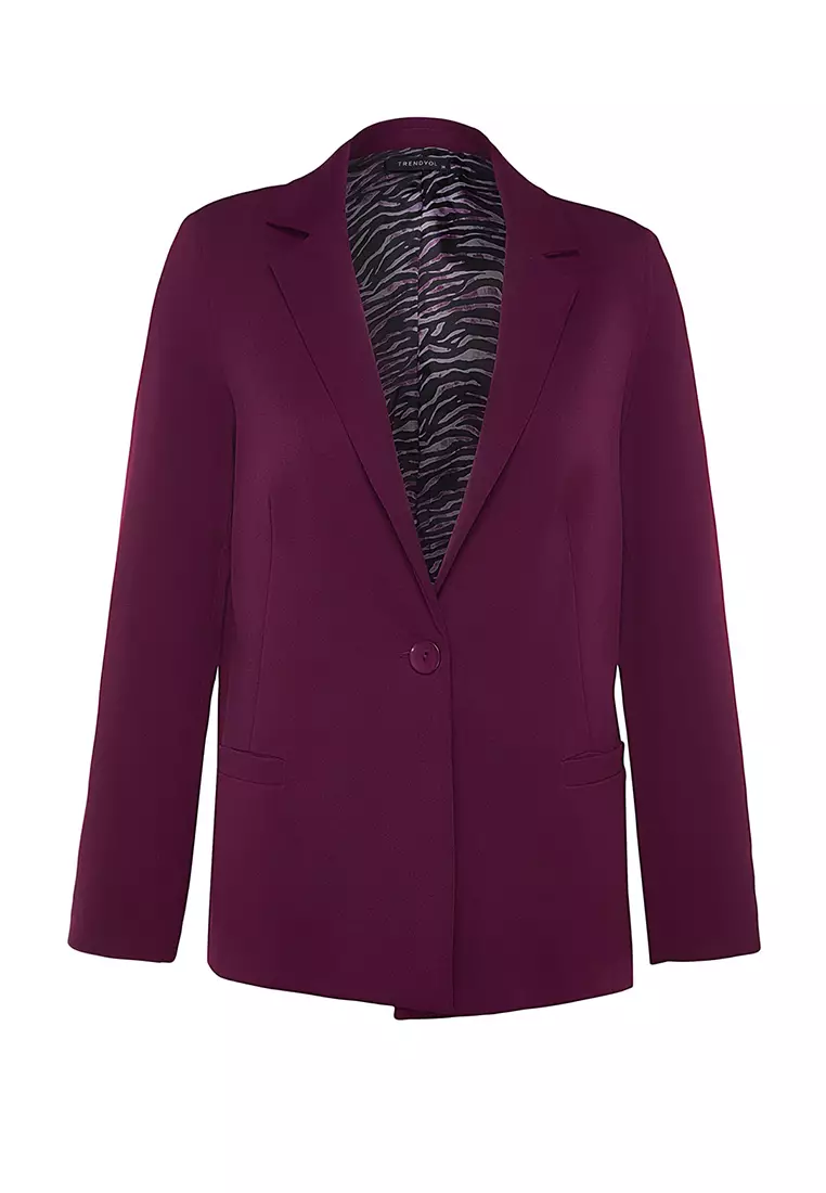 Lining Detailed Blazer Jacket