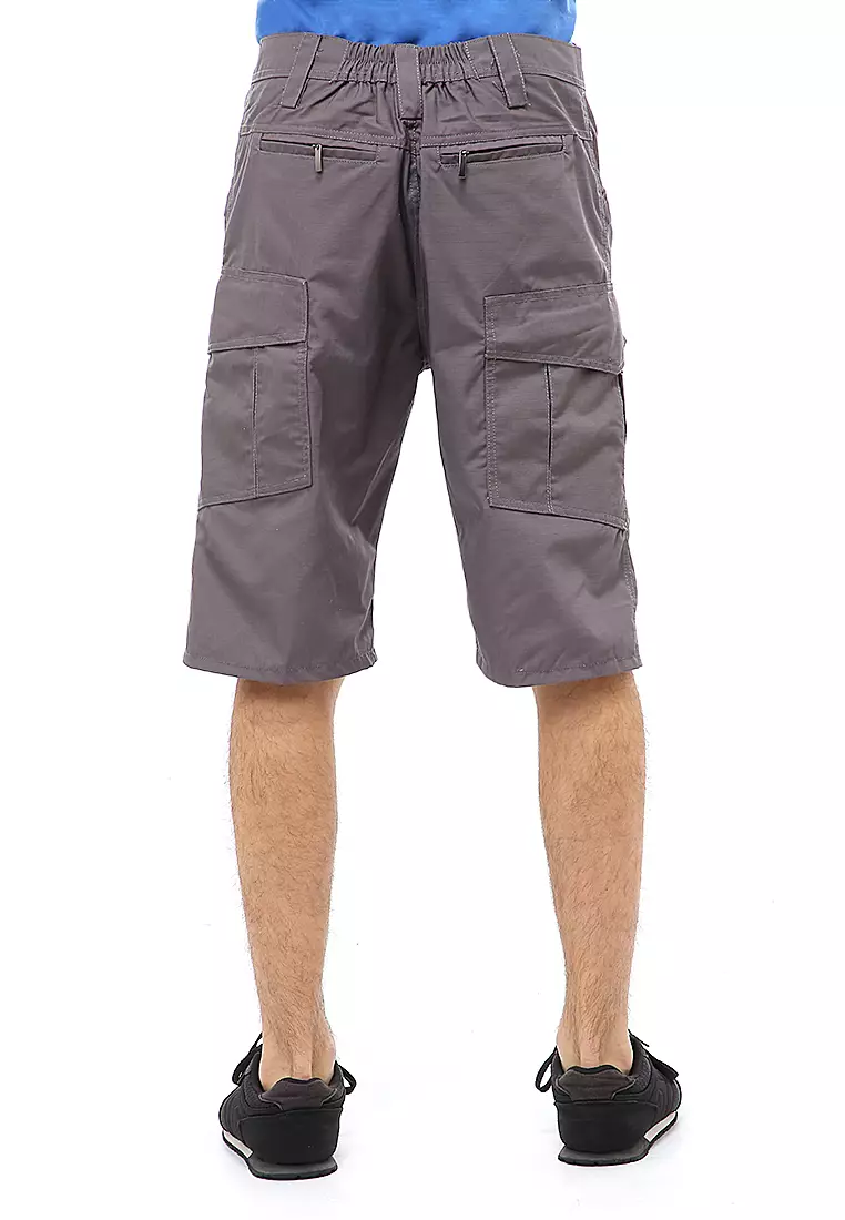 Rishham Short Pants Celana Pendek Kasual Pria Anti Gesek Material Cotton ORIGINAL - Gray