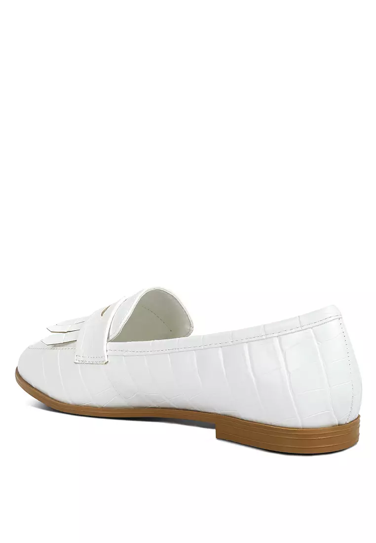 White patent loafers sale