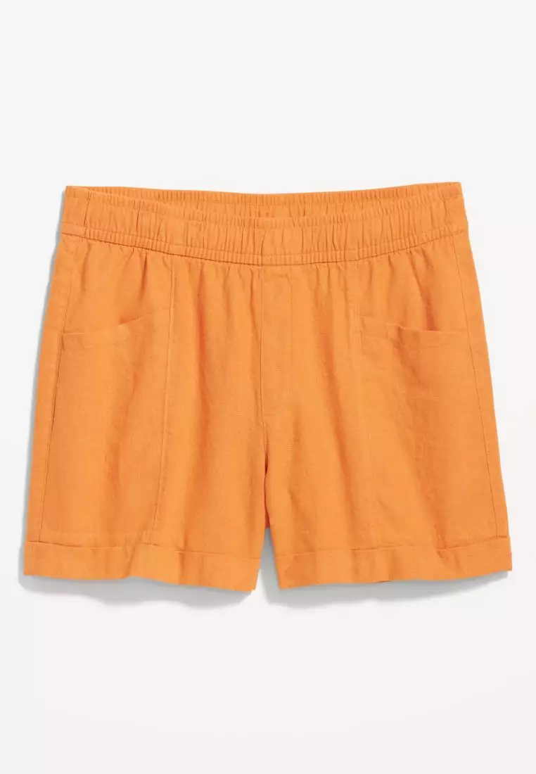Buy Old Navy High-Waisted Linen-Blend Shorts for Women 2025 Online