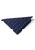 Splice Cufflinks blue Bars Series Thin White Stripes Navy Blue Cotton Pocket Square SP744AC67DLKSG_1