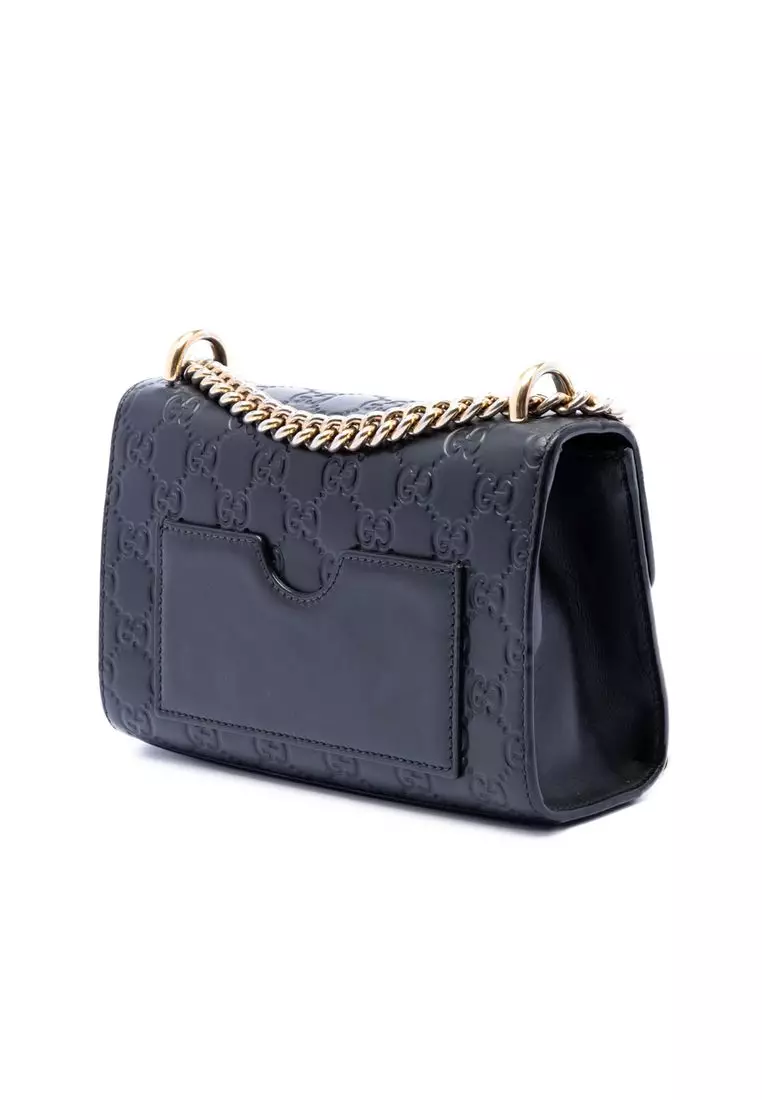 Pre-Loved Gucci Small Guccissima Padlock Crossbody