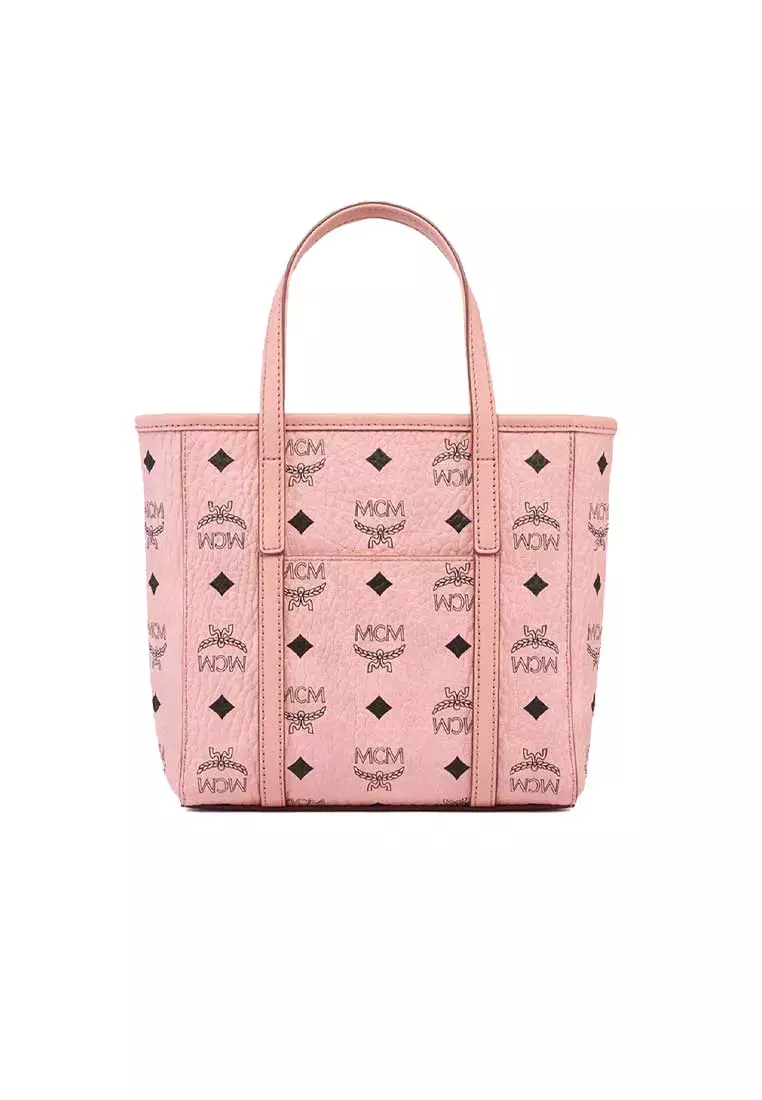 MCM Mini Toni Top-Zip Shopper In Visetos Soft Pink MWPFSMT06PZ001