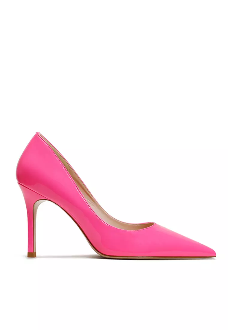 10CM Faux Leather Pointed Pumps Heels Shoes HZL053