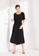 XAFITI black Short Sleeves Solid Dress B6FBAAA57A98F5GS_7