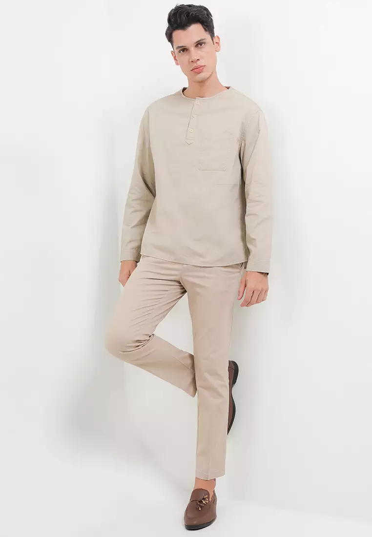 Cj Kemeja Koko Lengan Panjang