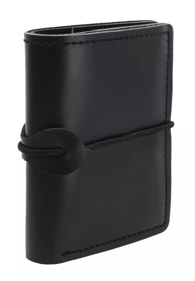 Zackly Card Holder Wallet Dompet Kartu Vintage Style Handmade Material Leather ORIGINAL - Black