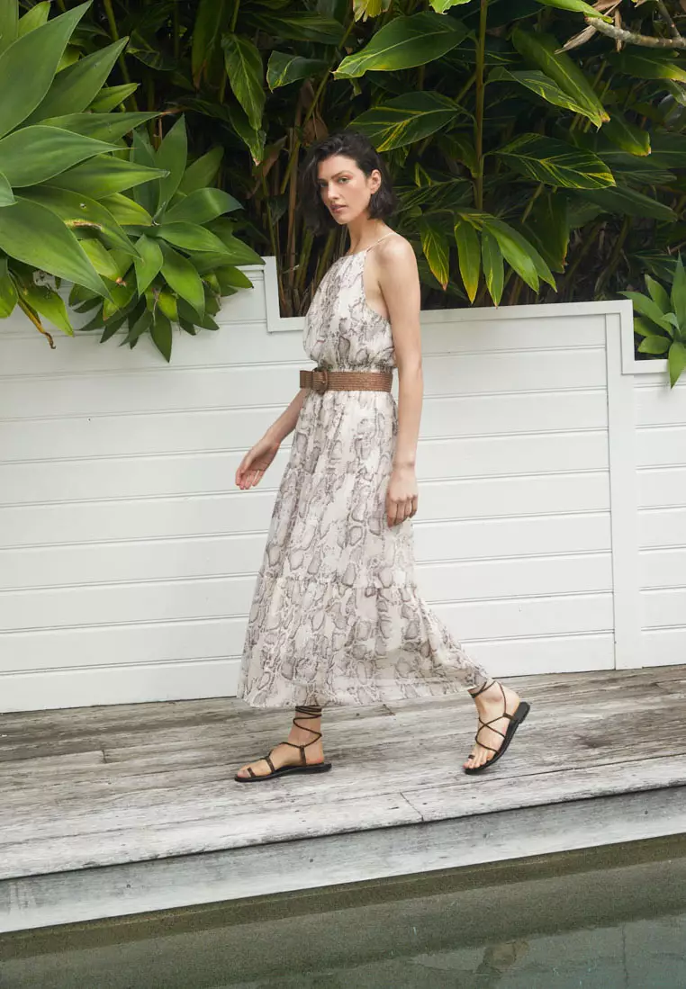 Mannuela Halter Neck Print Dress