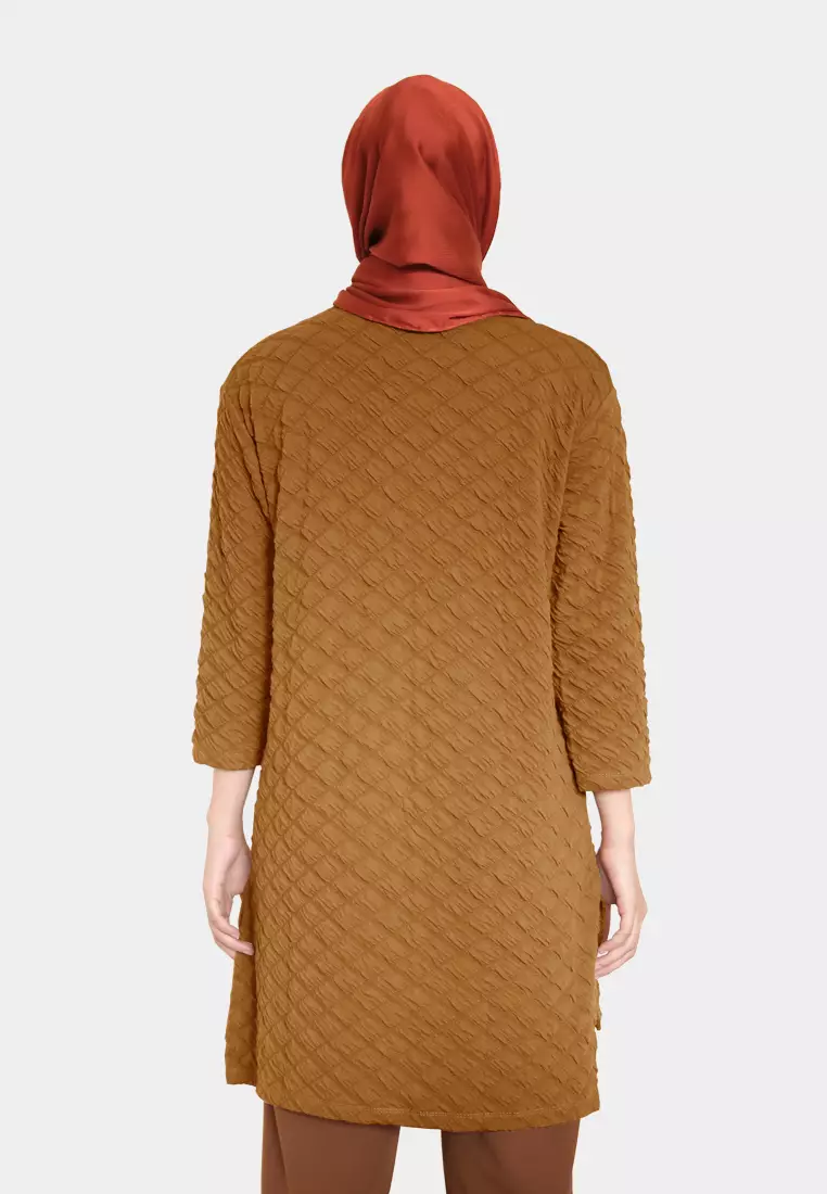 Cotton Bee - Shakilla Waffle Tunik | Atasan Wanita Tunik Muslimah - Sunset Dream