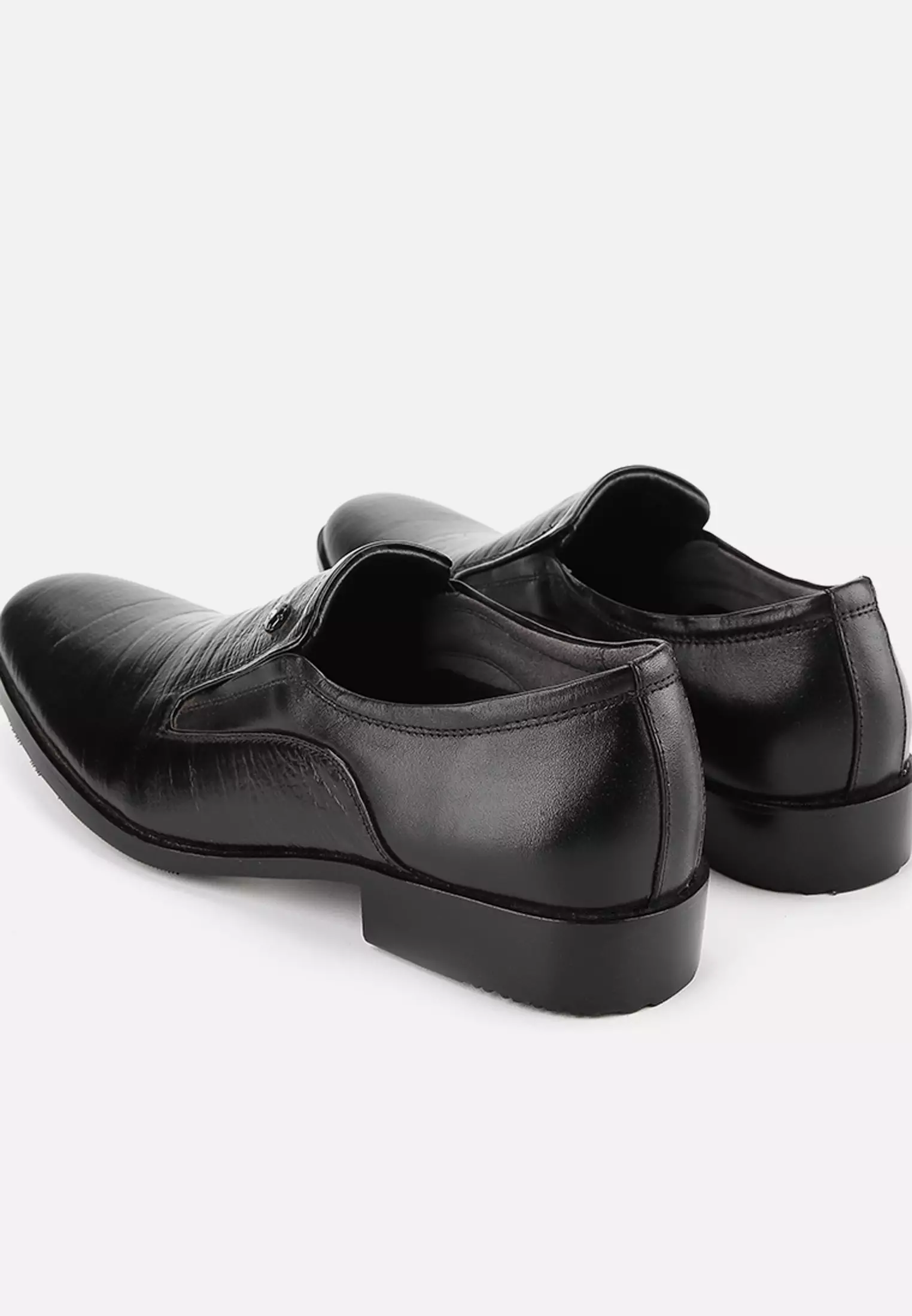 Lumahak Sepatu Pantofel Formal Pria Kulit Asli - Black