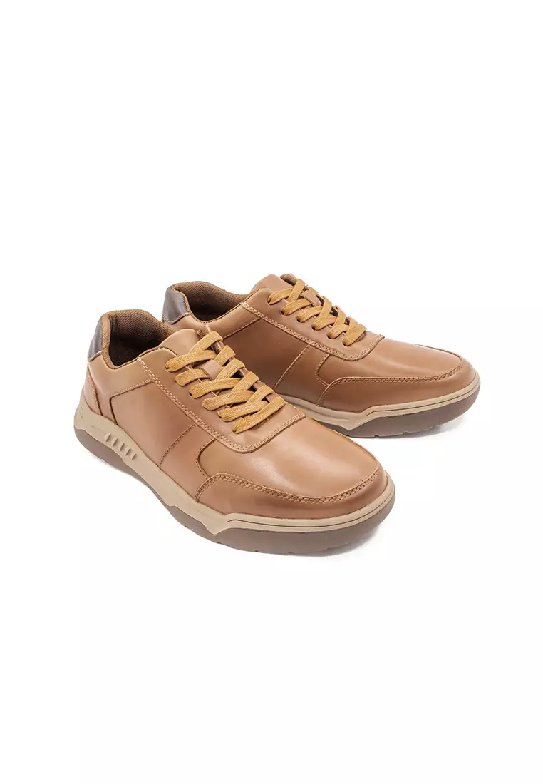 Hush Puppies Men's Shoes Walker Lace Up In Khaki