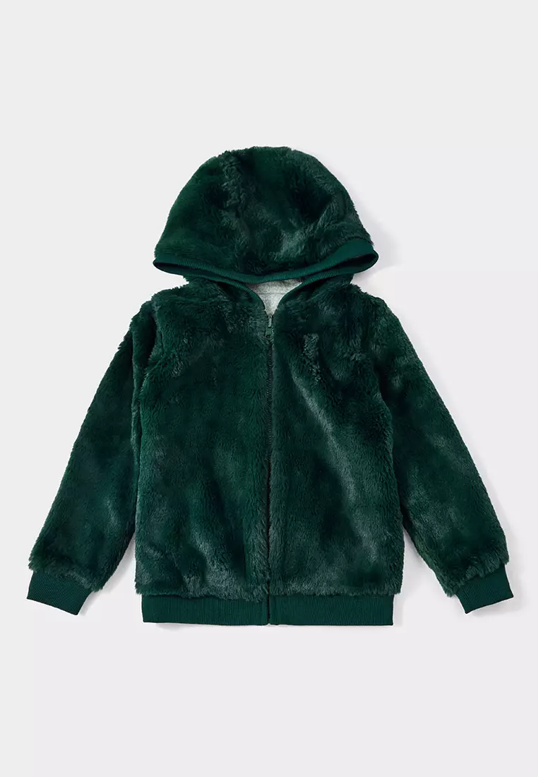 Lily Ava Reversible Faux Fur and Floral Jacket