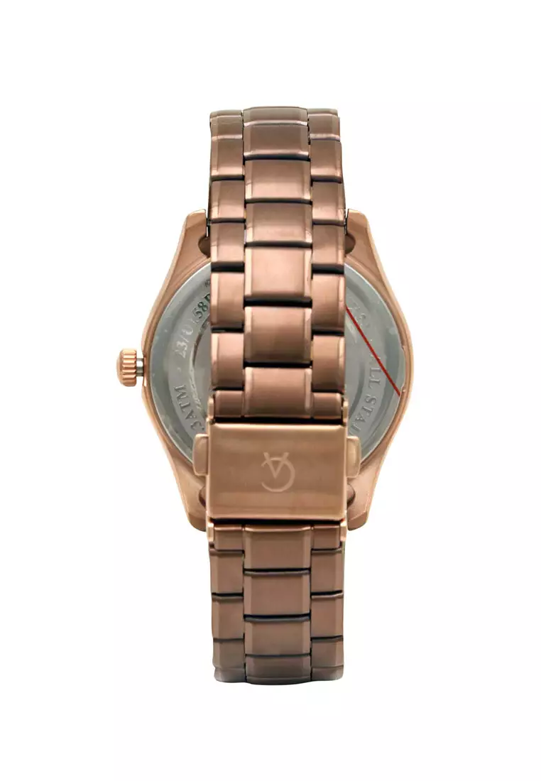 Alexandre Christie Jam Tangan Wanita - Brown Rosegold - Stainless Steel - 2645 BFBROBORG