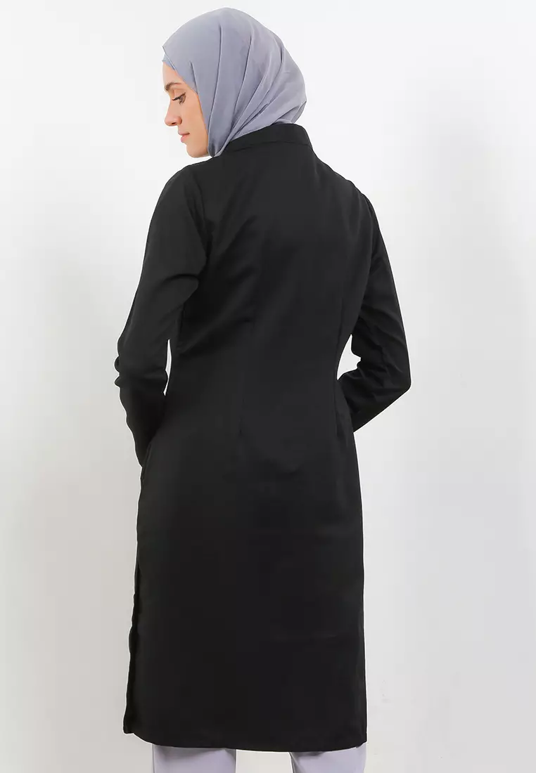 Denika Tunic In Black W/ Swaroski Accent