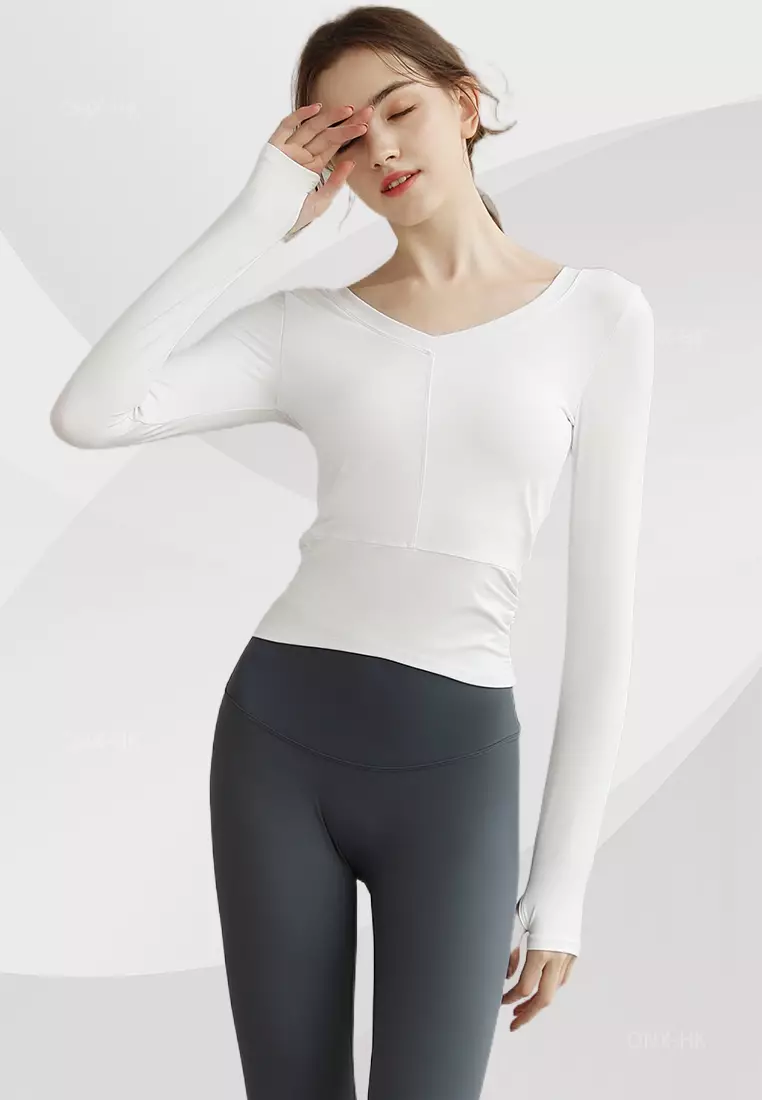 White discount yoga tops