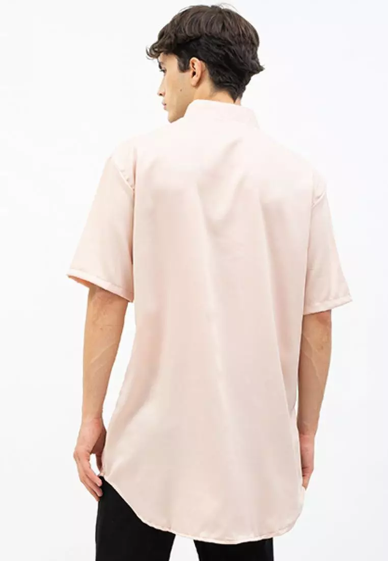 baju Koko Kurta pakistan lengan pendek muslim gamis pria houseofcuff G - CREAM