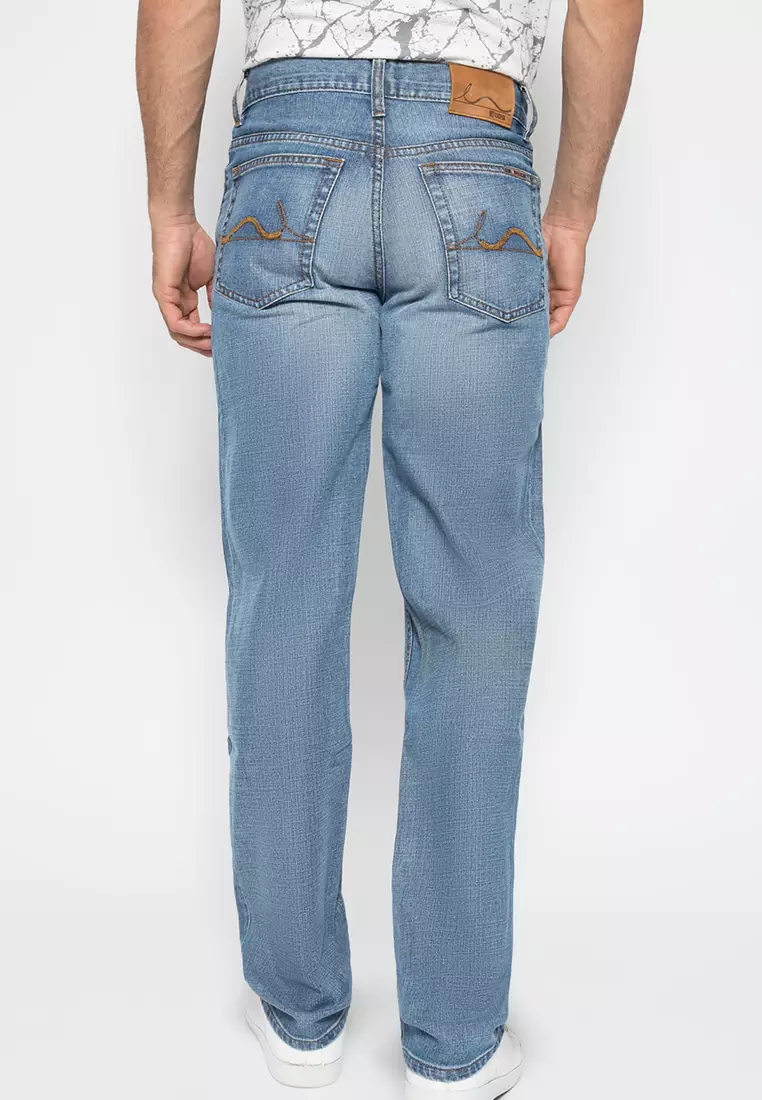 LGS - Celana Jeans Panjang Pria Washed Blue LEJT.097.388V.312.7C