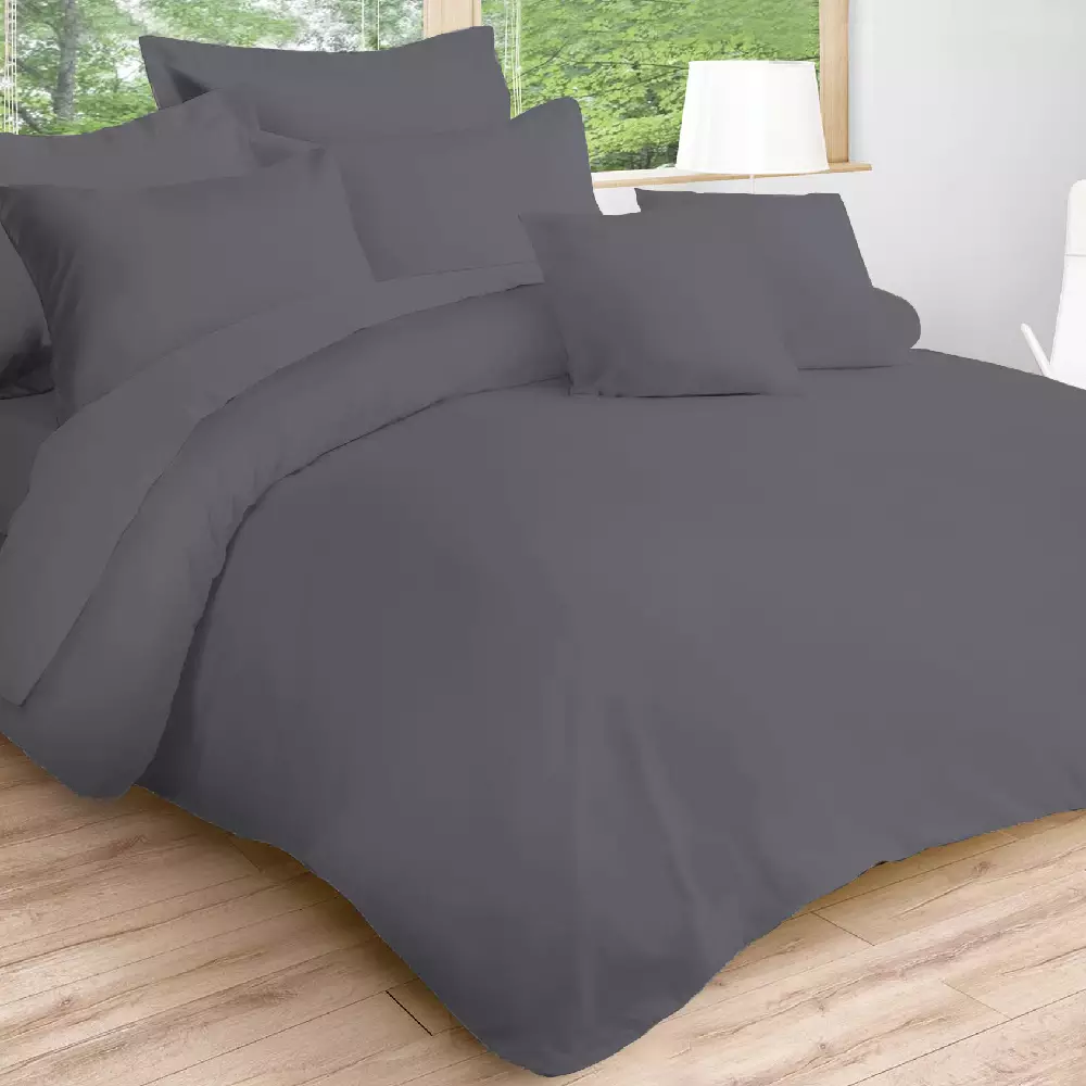 Jual AKEMI AKEMI Cotton Divine Solid Grey Bed Sheet 120x200 Original
