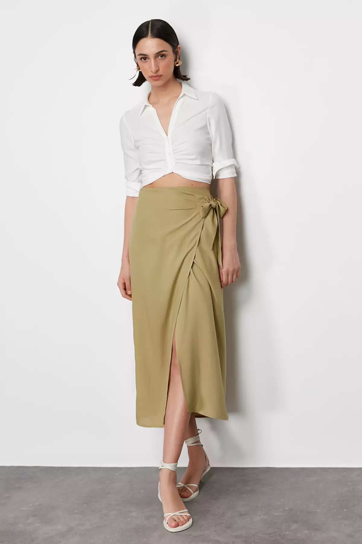 Maxi Skirt with Tied Detail