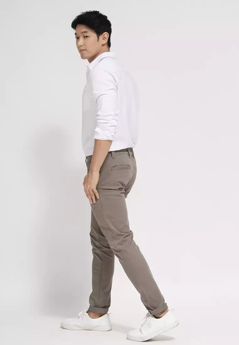 Celana Chinos Cotton Stretch Dark Sage OXCON