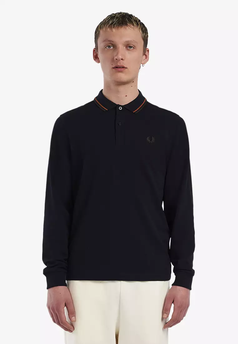 Buy Fred Perry Fred Perry M3636 Long Sleeves Twin Tipped Shirt