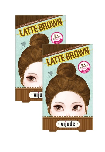 Buy Mediheal Mediheal Vijude Hair Color Cream x2 Boxes (Shade: 6n Latte  Brown) 2023 Online | ZALORA Singapore
