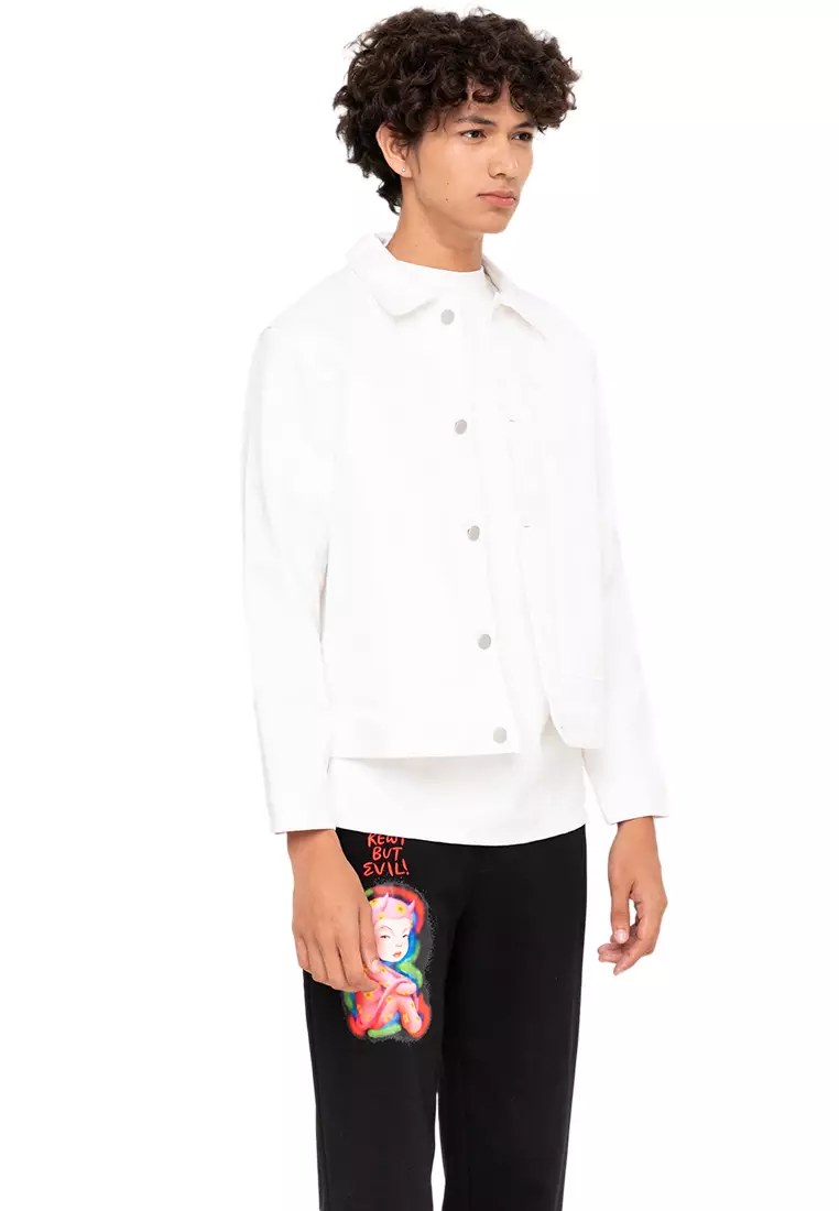 White collar jacket outlet