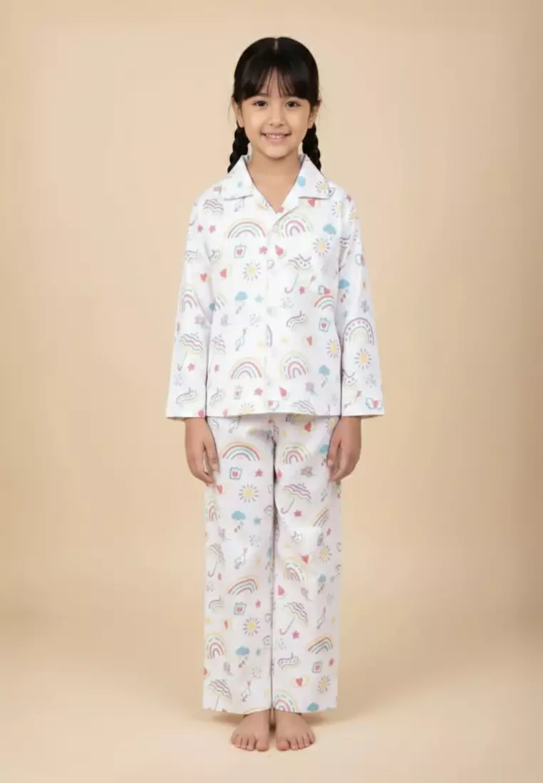 Baby and Kids Pajama Nightsuit Set- Sunshine and Rainbows