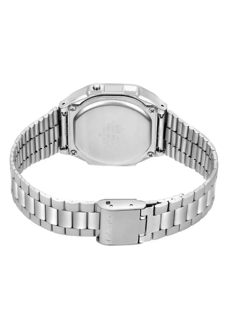 Men's Vintage A168WA-1W Stainless Steel Band Digital Watch