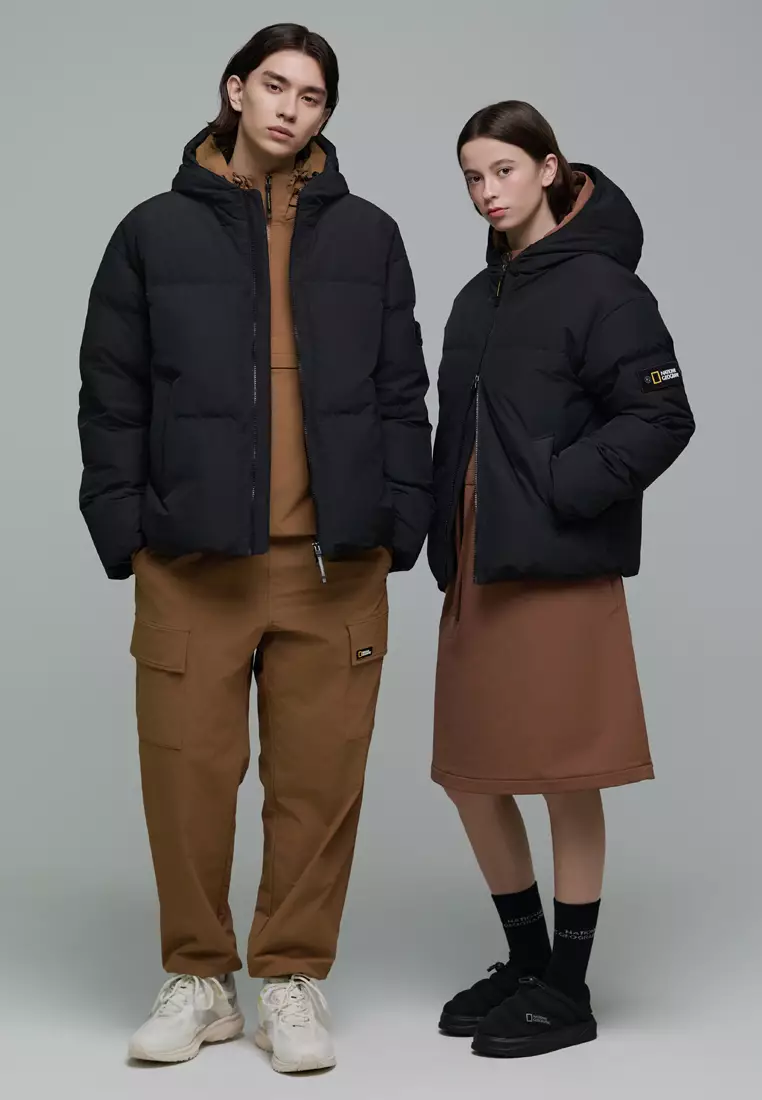 男女同款HERON連帽羽絨外套