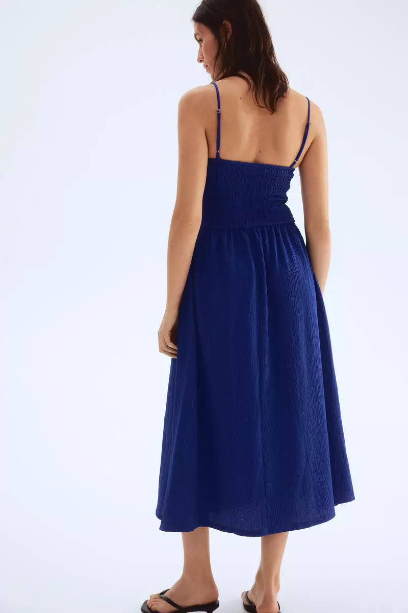 Smocked strappy dress