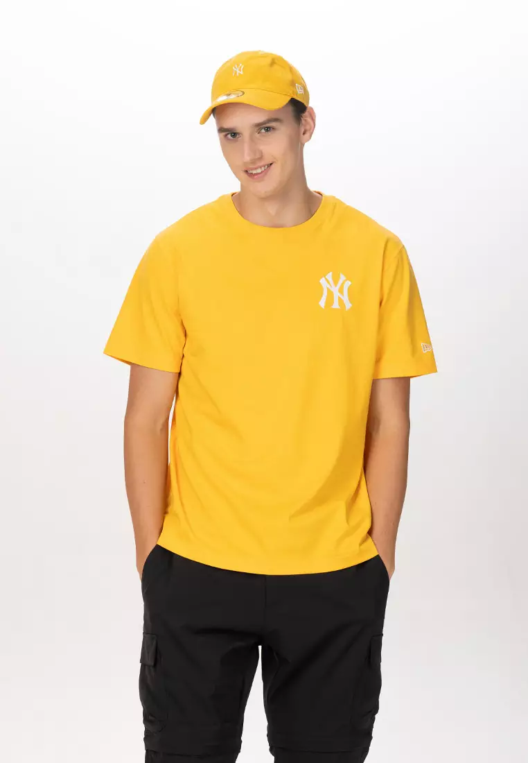New era New York Yankees Team Logo Oversized Mesh Short Sleeve T-Shirt