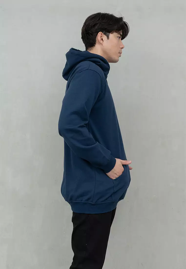 Houseofcuff Jaket Jumper Hoodie Tebal Premium Glow In The Dark Biru Navy