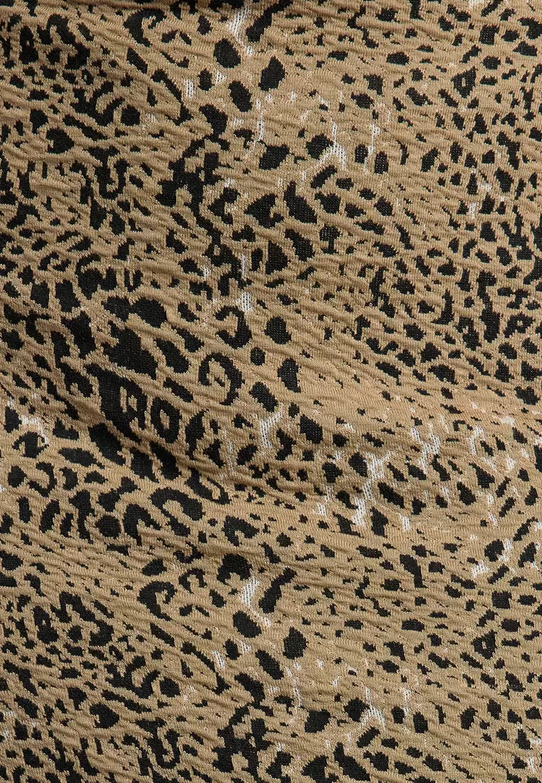 Plus Size Printed Mini Skirt