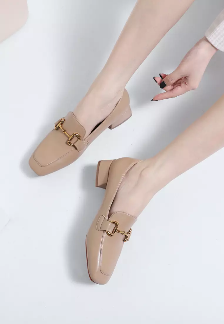 Buy Twenty Eight Shoes Synthetic Leather Horsebit Low Heel
