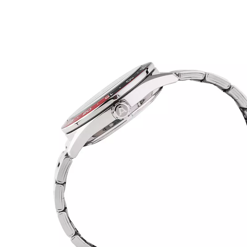 Jam Tangan Pria Alba Mechanical A3B001X1 Automatic Men Black Patterned Dial Stainless Steel Strap