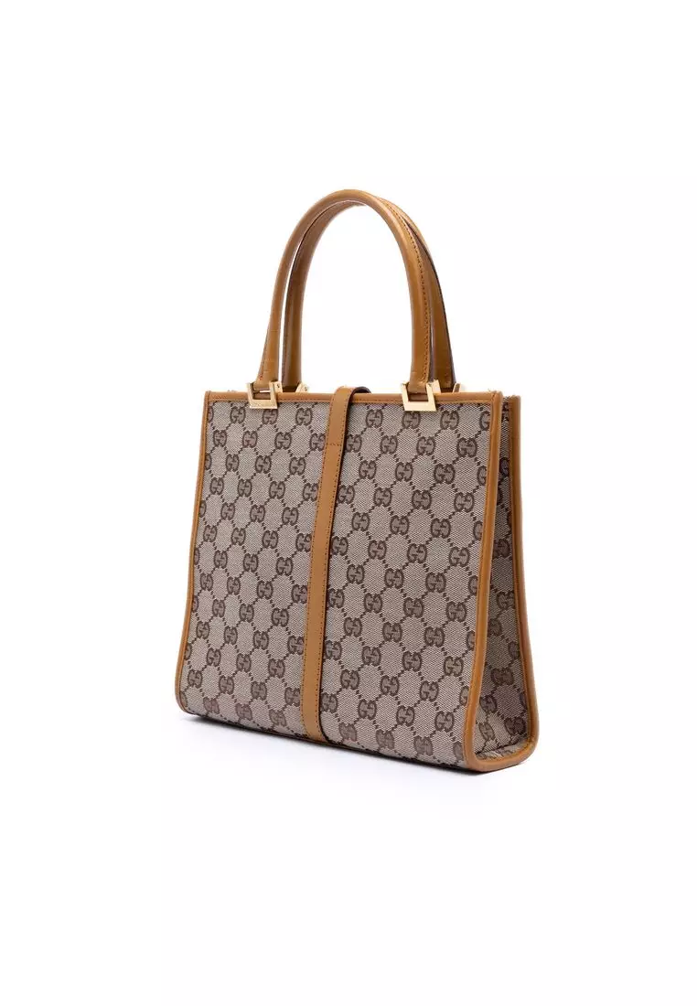 二手 Gucci Gg 帆布 Jackie 手提包