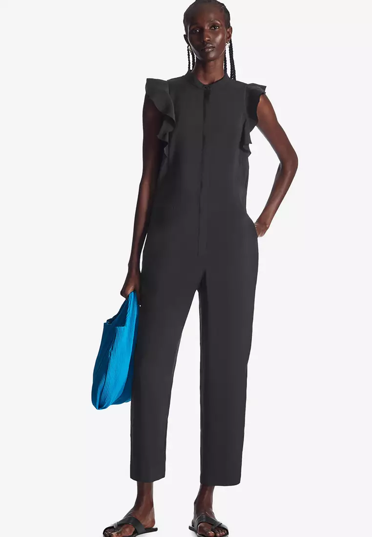 Buy COS Ruffled Jumpsuit in Black 2024 Online