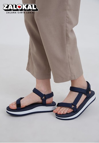 Sophie Sacha Febria Eva Sandals Navy