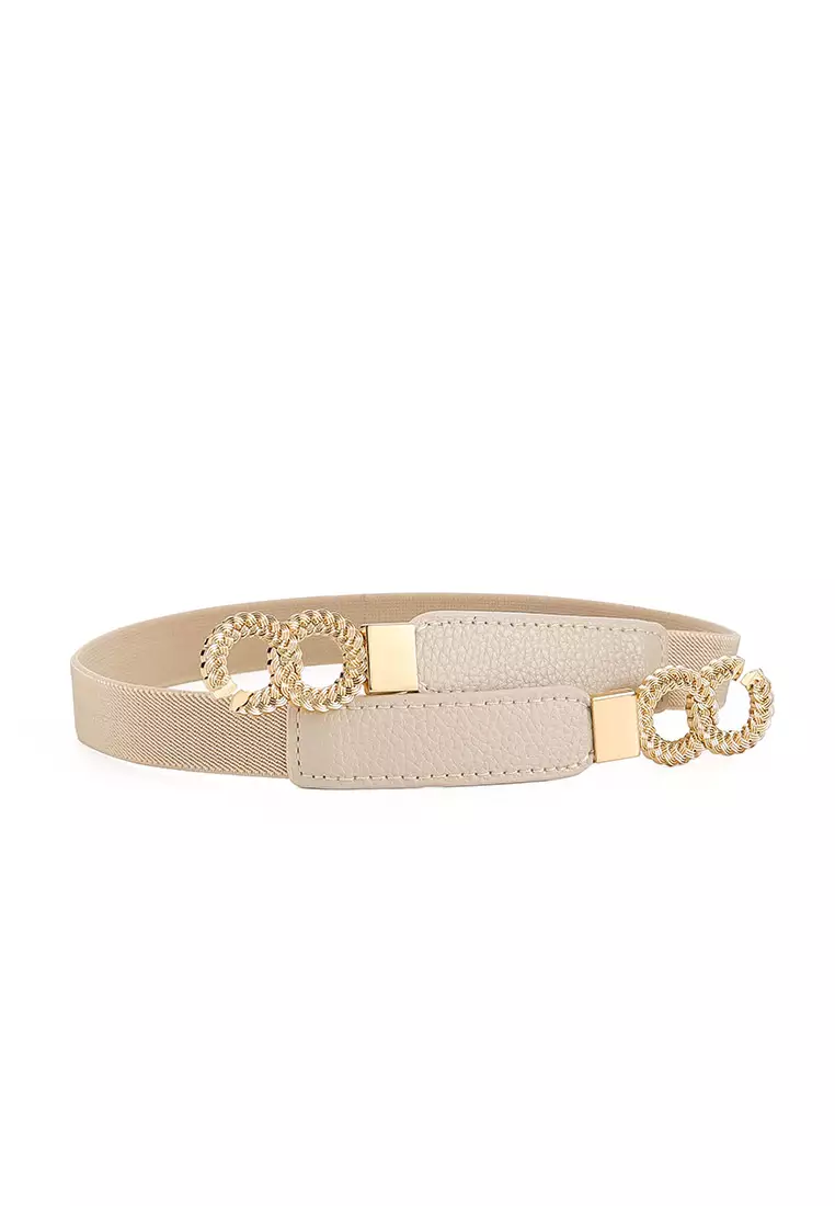 GYKACO ELISA Beige - Ikat Pinggang Wanita - Fashion Belt \/ Sabuk