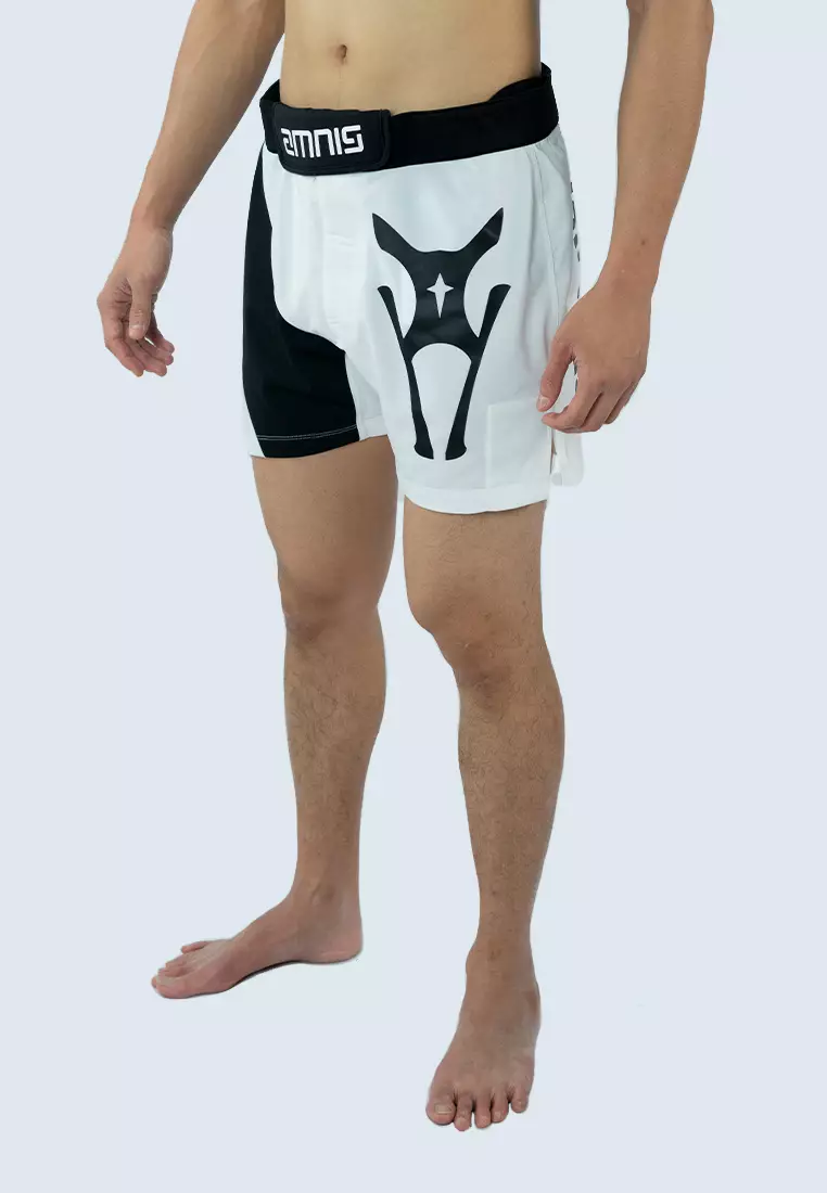 Men 15" Fighter Shorts - White/Black